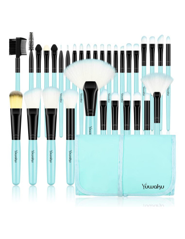 Juego de 32 Pinceles de Maquillaje G-Texnik - Azul