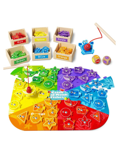 Juego de Pesca Magnético Montessori Edutree 25.4cm para Niños