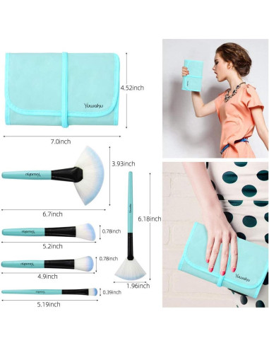 Juego de 32 Pinceles de Maquillaje G-Texnik - Azul