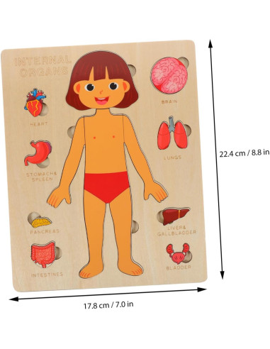 Rompecabezas Educativo del Cuerpo Humano Milisten 22x17cm