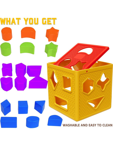 Clasificador de Formas Coslada 19 Piezas para Niños 1-3 Años Clasificador de Formas Coslada 19 Piezas para Niños 1-3 Años