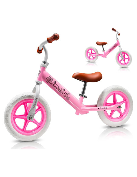Bicicleta de Equilibrio SIMEIQI 12" Rosa Ajustable para Niños Bicicleta de Equilibrio SIMEIQI 12" Rosa Ajustable para Niños