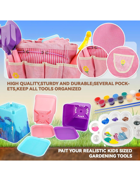 Juego de Jardinería para Niños SMILESSKIDDO Rosa - 10 Piezas Juego de Jardinería para Niños SMILESSKIDDO Rosa - 10 Piezas