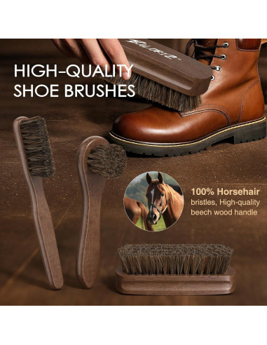 Kit de Brillo para Zapatos Jiuzuan 13 Piezas Cuidado Cuero