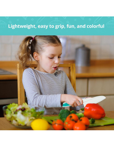 Juego de cuchillos de nylon TruChef para niños - 3 piezas