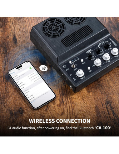 Amplificador de guitarra eléctrica LEKATO 20W Bluetooth portátil