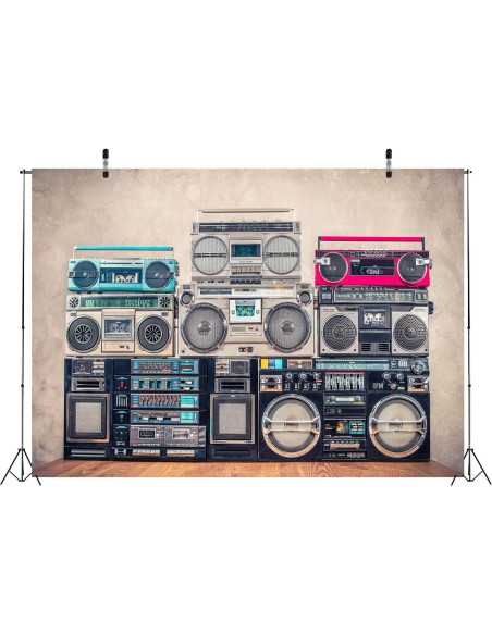 Fondo Fotográfico BELECO 2.5x1.8m Retro 80s Música Fondo Fotográfico BELECO 2.5x1.8m Retro 80s Música