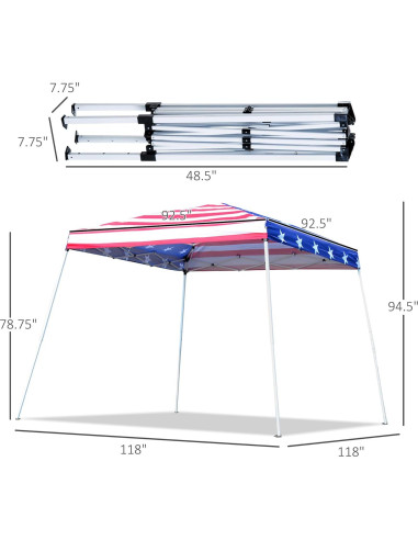 Carpa Ajustable Portátil Syhtalotxikl para Playa 5.9 m