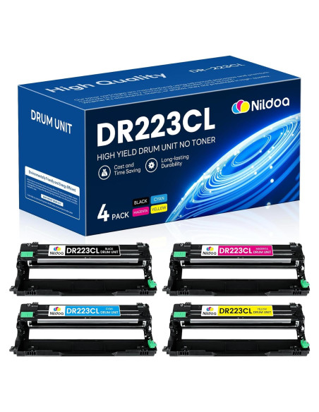 Unidad de Tambor Nildoa DR223CL Reemplazo 4 Paquetes para Brother Unidad de Tambor Nildoa DR223CL Reemplazo 4 Paquetes para Brother