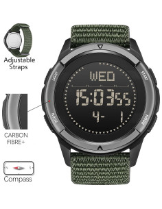 Reloj Táctico DIDITIME para Hombres, Impermeable 50M, Multifuncional 2