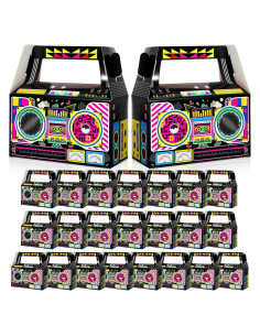 Zonon 24 Cajas de Favor Fiesta 80s Retro Decoración