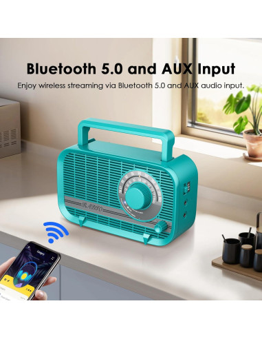 Radio portátil Bluetooth Audiocrazy AC-BT2210 Verde