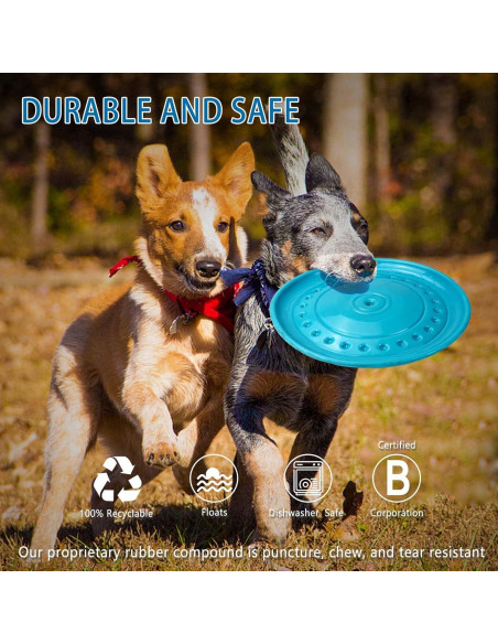Disco Volador para Perros Aodeng - Caucho Suave 22.86 cm Disco Volador para Perros Aodeng - Caucho Suave 22.86 cm