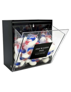 Contenedor de cápsulas de lavandería Gnjoyxuan negro 18.89 cm