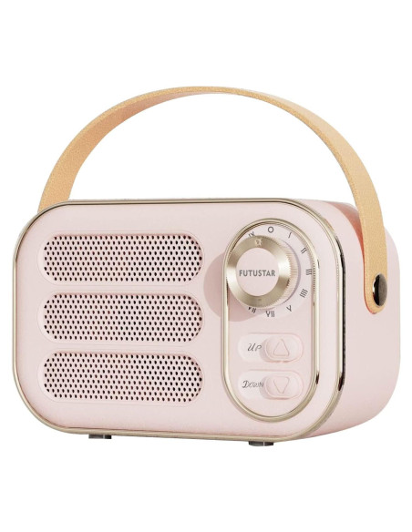 Altavoz Bluetooth Retro Anliato JS-5037 Rosa 5W Portátil Altavoz Bluetooth Retro Anliato JS-5037 Rosa 5W Portátil