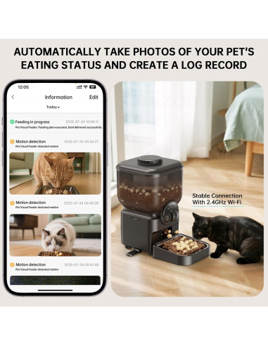 Comedero Automático Onizoomi 6L con Cámara HD y App WiFi