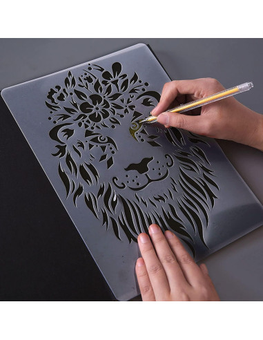 Paquete de 15 hojas de Mylar 12x61 cm para plantillas DIY