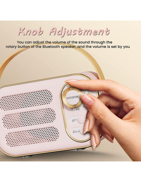 Altavoz Bluetooth Retro Anliato JS-5037 Rosa 5W Portátil Altavoz Bluetooth Retro Anliato JS-5037 Rosa 5W Portátil