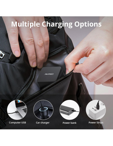 Baterías recargables AKASO 3 x 1050mAh + Cargador 3 canales