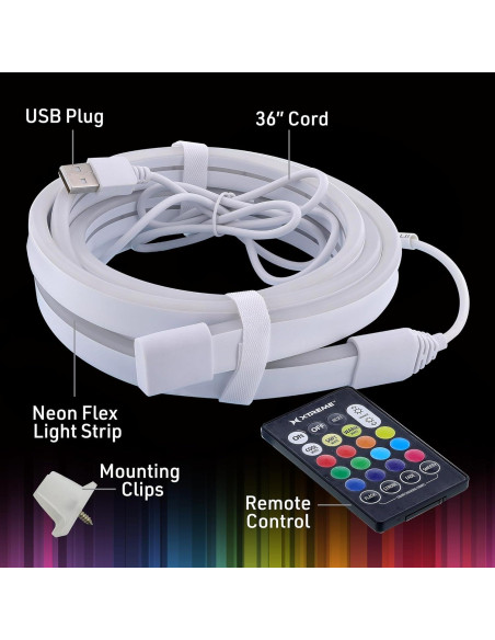 Tira LED Multicolor Flexible 1.98m Xtreme con Control Remoto Tira LED Multicolor Flexible 1.98m Xtreme con Control Remoto