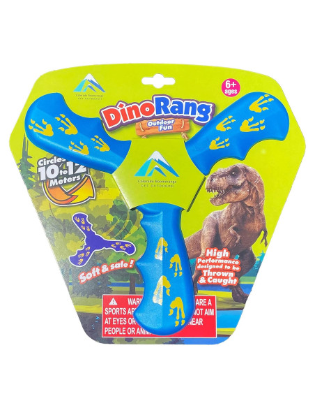 Boomerang DinoRang Azul - Para Niños y Adultos - Seguro Boomerang DinoRang Azul - Para Niños y Adultos - Seguro