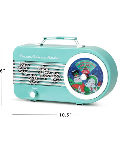 Radio Navideña Mr. Christmas Verde 26.67 cm, 9 Villancicos