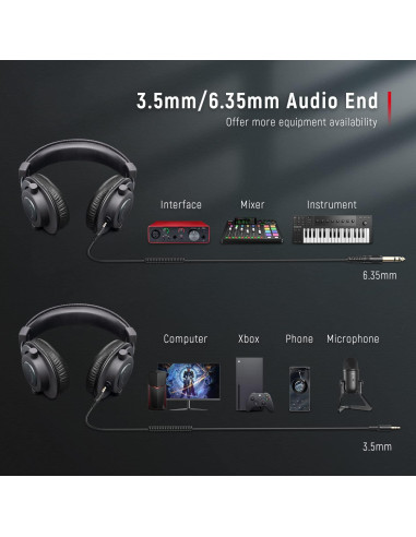 Micrófono USB FIFINE K669S + Auriculares Monitor H8 3.5mm/6.35mm