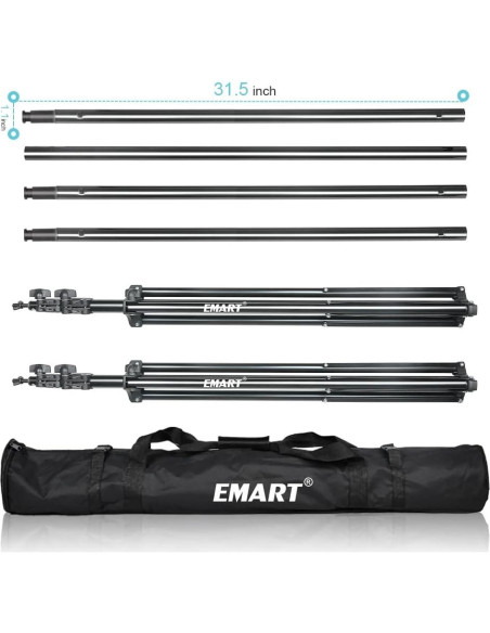 Soporte de Fondo Ajustable EMART 2.74m x 3.05m para Fotografía Soporte de Fondo Ajustable EMART 2.74m x 3.05m para Fotografía