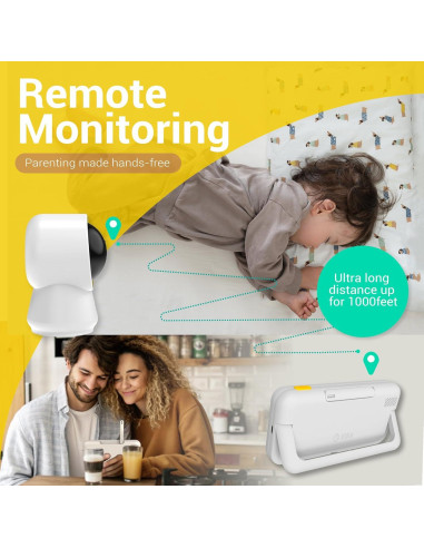 Monitor de Bebé Ellie LT-BM08, Pantalla IPS 5", HD 1080P
