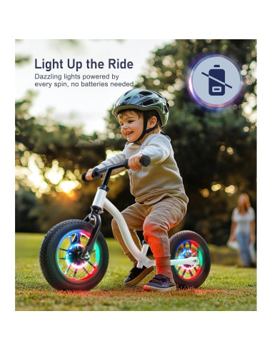Bicicleta de Equilibrio Pequeña Paloma 11" Ruedas Iluminadas
