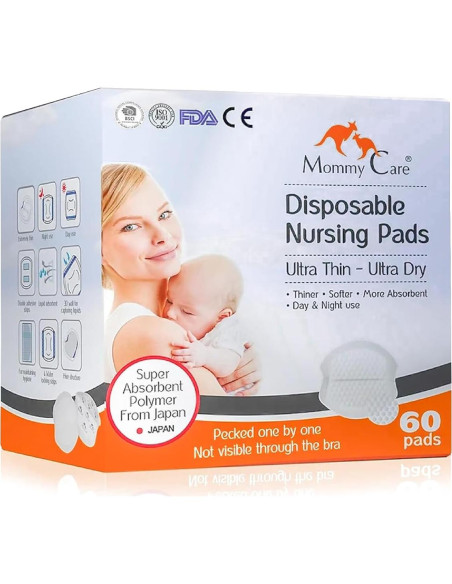 Almohadillas desechables para lactancia Mommy Care - 60 unidades Almohadillas desechables para lactancia Mommy Care - 60 unidades
