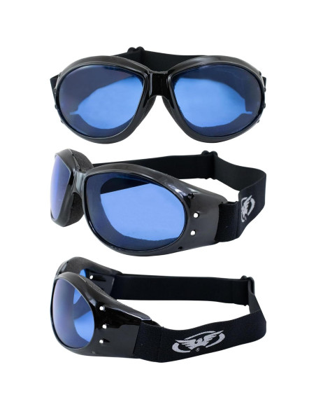 Gafas de Motocicleta Global Vision Eliminator Lente Azul Gafas de Motocicleta Global Vision Eliminator Lente Azul