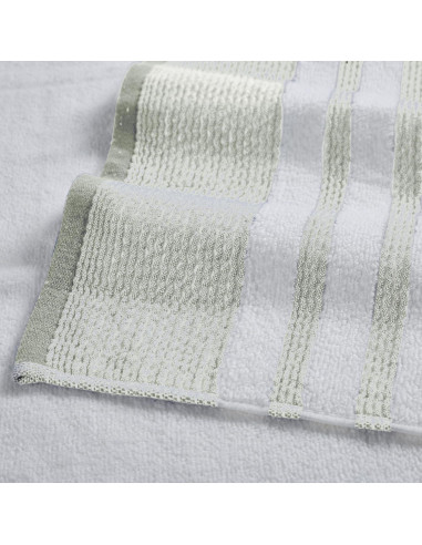 Conjunto de 6 Piezas Modern Threads - 2 Toallas Baño, 2 Mano, 2 Paños Lavado Algodón Salvia