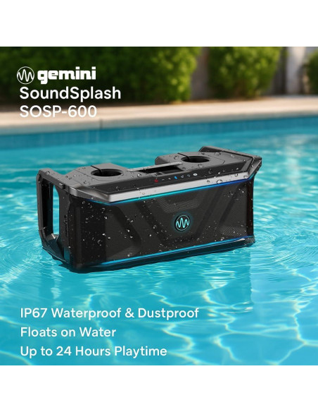 Altavoz Bluetooth Flotante Gemini SoundSplash 300W IP67 24h Altavoz Bluetooth Flotante Gemini SoundSplash 300W IP67 24h