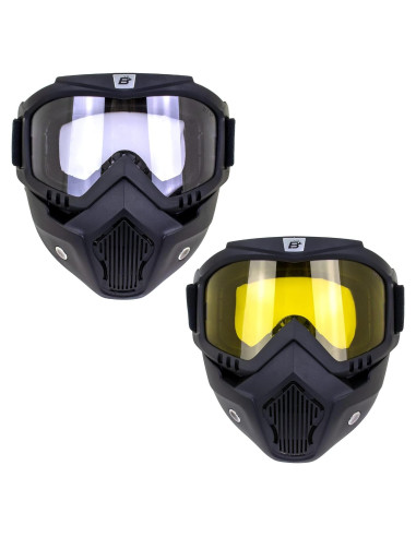 Gafas de Motocicleta Birdz Skylark con Máscara Facial Removible