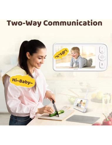 Monitor de Bebés NETVUE Peekababy 5" con Cámara y Audio