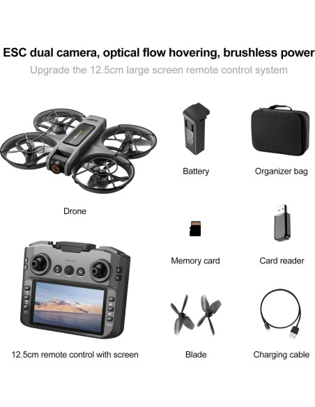 Drone RC APIZCUK S156 con Pantalla 4.92" y Doble Cámara UHD Drone RC APIZCUK S156 con Pantalla 4.92" y Doble Cámara UHD