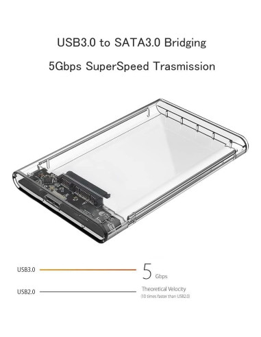 Caja Disco Duro Externo 2.5" Reletech SATA a USB 3.1 5Gbps