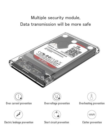 Caja Disco Duro Externo 2.5" Reletech SATA a USB 3.1 5Gbps