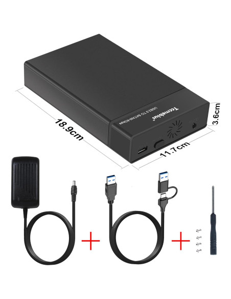 Estación de Acoplamiento Tccmebius TCC-S8 para HDD/SSD SATA 2.5/3.5" hasta 22TB Estación de Acoplamiento Tccmebius TCC-S8 para HDD/SSD SATA 2.5/3.5" hasta 22TB