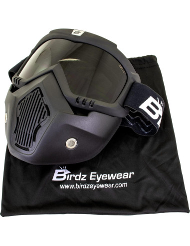 Gafas de Motocicleta Birdz Skylark con Máscara Facial Removible