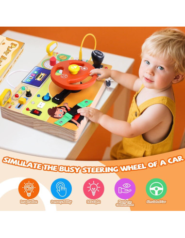 Tablero Ocupado Montessori de Madera para Niños 1 Año+