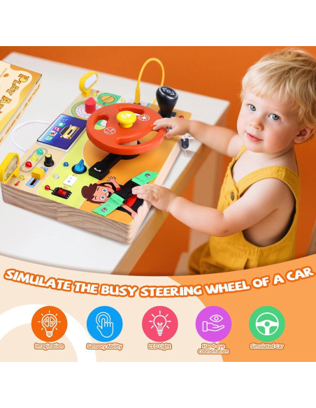 Tablero Ocupado Montessori de Madera para Niños 1 Año+ Tablero Ocupado Montessori de Madera para Niños 1 Año+