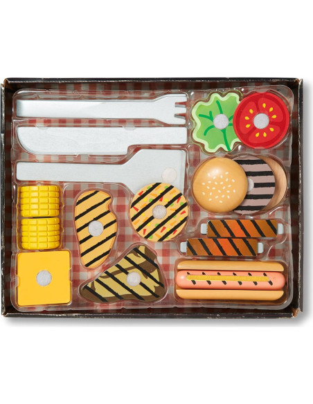 Juego de Parrilla y Servicio BBQ Melissa & Doug - 20 Piezas Juego de Parrilla y Servicio BBQ Melissa & Doug - 20 Piezas