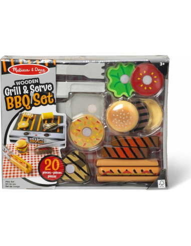 Juego de Parrilla y Servicio BBQ Melissa & Doug - 20 Piezas