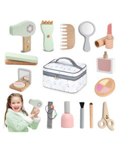 Juego de Maquillaje de Madera KIDBSET para Niñas 3-8 Años