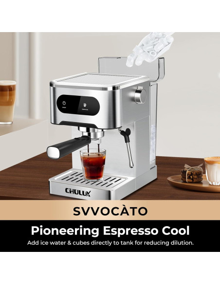 Máquina de Espresso Semiautomática CHULUX 20 Bar 1.48L Máquina de Espresso Semiautomática CHULUX 20 Bar 1.48L