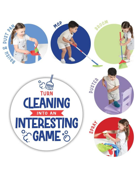Juego de Limpieza para Niños Play22 12 Piezas - Juguete Educativo Juego de Limpieza para Niños Play22 12 Piezas - Juguete Educativo