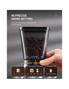 Molinillo de Café Profesional SHARDOR CG203S con 48 Ajustes 2