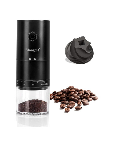 Molinillo de Café Eléctrico Portátil Mongdio 38 Configuraciones Negro